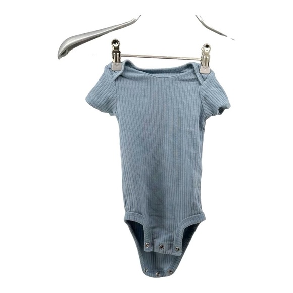 Carter’s | 6M Blue Ribbed Onesie - Picture 1 of 11